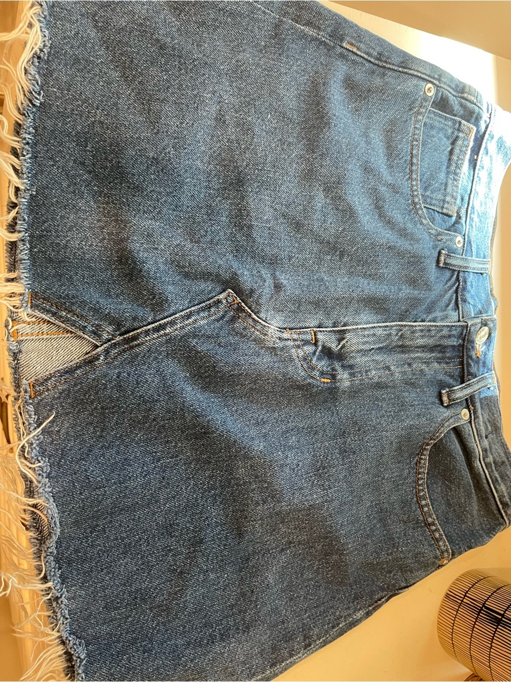 Madewell dark Blue Denim Cutoff Skirt - Picture 5 of 5